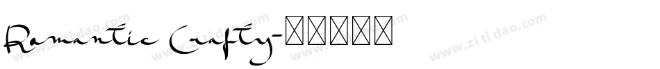 Romantic Crafty字体转换